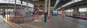 Platforms Prints: Panorama of Preston Railway Station, WCML, Lancashire, North West England, UK