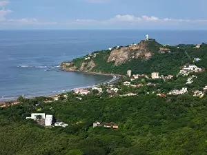 Juan Prints: Panorama of San Juan Del Sur bay beach aerial drone view