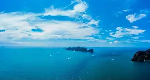 Phi Phi Island Prints: Panorama of tropical islands Phi Phi Don and Phi Phi Leh in sea