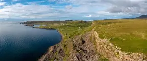 Skye Prints: Panorama view of the wild and rugged coast of the Trottrnnish Peninsula on the Isle of Skye