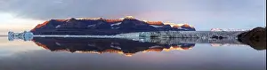 Moraine Prints: A panorama of Vikinge Bay at sunset