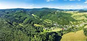 Carpathians Prints: Panorama of White Carpatians landscape and highest mountain Velka Javorina