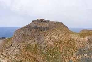 Cyclade Prints: Panoramic aerial drone view of Gramvousa island near Crete