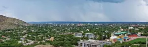 Ethiopia Prints: Panoramic aerial view of the city of Dire Dawa, Ethiopia