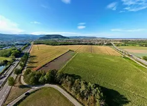 Haut Rhin Prints: Panoramic Aerial View of Daweid Corn Fields: The Contested Upcoming ZAC in Florival