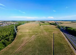 Haut Rhin Prints: Panoramic Aerial View of Daweid Corn Fields: The Contested Upcoming ZAC in Florival
