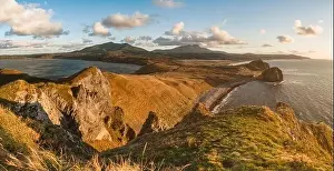 Kuril Prints: Panoramic aerial view the Kunashir Island, Kurils, Russia