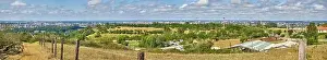 Shaft Prints: Panoramic Aerial View Of Toulouse At Belvédère Pech-David During a Clear Sunny Summer Day
