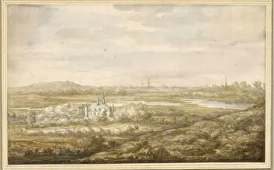 3 Cm Prints: Panoramic landscape with a view of the Maarsbergen provost house
