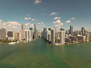 Miami Prints: Panoramic modern architecture in Miami downtown