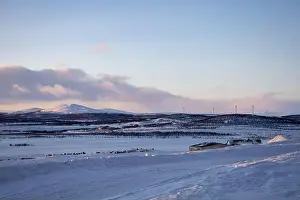 Spring River Prints: Panoramic mountain view in Kiruna