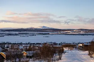 Swedish Lapland Prints: Panoramic mountain view in Kiruna