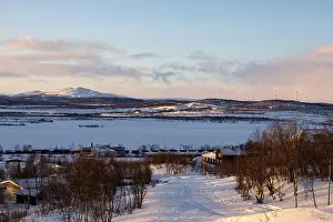 Swedish Lapland Prints: Panoramic mountain view in Kiruna