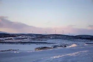Spring Park Prints: Panoramic mountain view in Kiruna