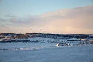 Swedish Lapland Prints: Panoramic mountain view in Kiruna