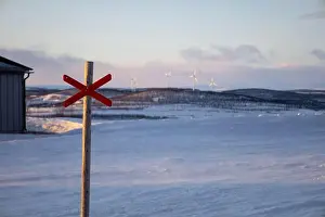 Park River Prints: Panoramic mountain view in Kiruna