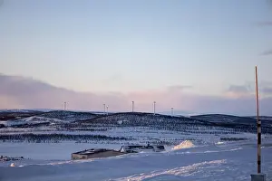 Swedish Lapland Prints: Panoramic mountain view in Kiruna