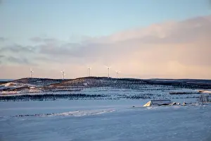 Spring Park Prints: Panoramic mountain view in Kiruna