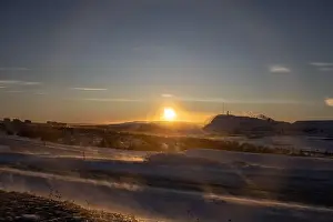 Swedish Lapland Prints: Panoramic mountain view in Kiruna