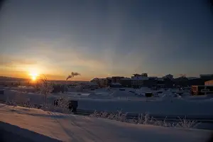 Swedish Lapland Prints: Panoramic mountain view in Kiruna