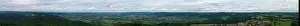 Baden Wuerttemberg Prints: Panoramic shot with villages and forest in Baden Wuerttemberg by drone