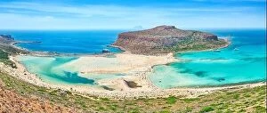 Images Dated 25th June 2017: Panoramic view at Balos Beach, Crete Island, Greece