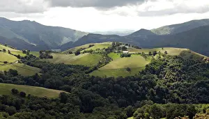 Verdant Prints: Panoramic view, Basque country, Pyrenees Atlantique
