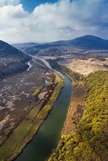 Strandja Prints: Panoramic view to beautiful river. River Ropotamo in Strandja mountain