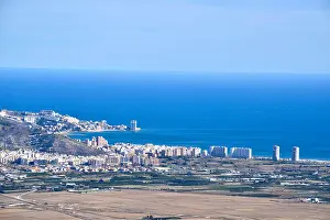 Seawater Prints: Panoramic view of Cullera, Valencia, Spain