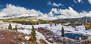 Panoramic view from the Molas Pass near Silverton along the Million Dollar Highway in Colorado, Usa