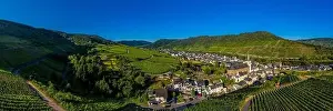 Bruttig Fankel Prints: Panoramic view of the Moselle vineyards near Bruttig-Fankel