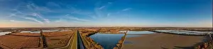 Lubomia Prints: Panoramic view of the nature reserve near Lubomia in Poland. Drone photography