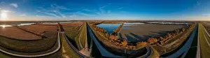 Lubomia Prints: Panoramic view of the nature reserve near Lubomia in Poland. Drone photography
