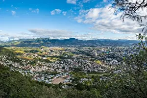 Sky City Prints: Panoramic View of Tegucigalpa City with Hills