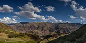 Pano Prints: Panoramic View of Tipon archaeological site Cusco Peru