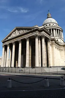Pantheon entrance at place du Pantheon Paris France