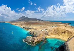 Lanzarote Prints: Papagayo Beach, Lanzarote: A stunning beach with golden sand