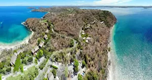 Rican Prints: PAPAGAYO, COSTA RICA -18 MAR 2019- Aerial view of the Four Seasons Resort Costa Rica