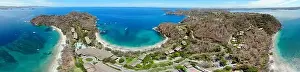 Rican Prints: PAPAGAYO, COSTA RICA -18 MAR 2019- Aerial view of the Four Seasons Resort Costa Rica