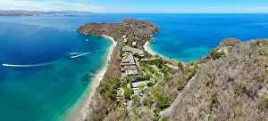 Rican Prints: PAPAGAYO, COSTA RICA -18 MAR 2019- Aerial view of the Four Seasons Resort Costa Rica