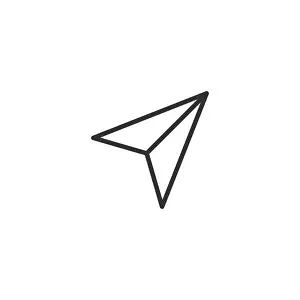 Express Prints: Paper plane icon in flat style