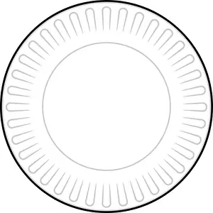 Toss Prints: Paper Plate- An Illustration of a Paper Plate