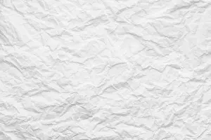 Crumple Prints: Paper texture, white background of crumpled old paper card with blank surface