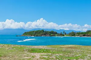 Island Lagoon Prints: Paradise Landscape of the Guadeloupe Island, Caribbean islands