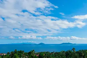 Island Lagoon Prints: Paradise Landscape of the Guadeloupe Island, Caribbean islands