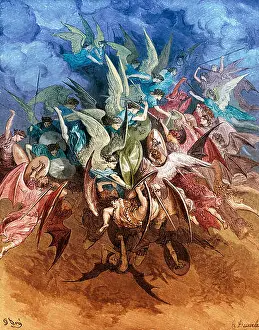 Rebel Prints: Paradise Lost, by John Milton: The rebel angels are summoned to the conclave in Pandaemonium