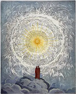 Angel Prints: PARADISO: DOR╔. /nBeatrice leads Dante into the Empyrean