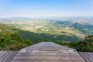 Gliding Prints: Paragliding platform view from above. Paragliding, extreme sports