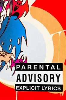 Stickers Prints: parental advisory explicit lyrics warning sticker on cover of Bonkers 13 CD set