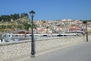 Vacation Village Prints: Parga, Greece - 17 May 2022: the touristic village of Parga on Greece